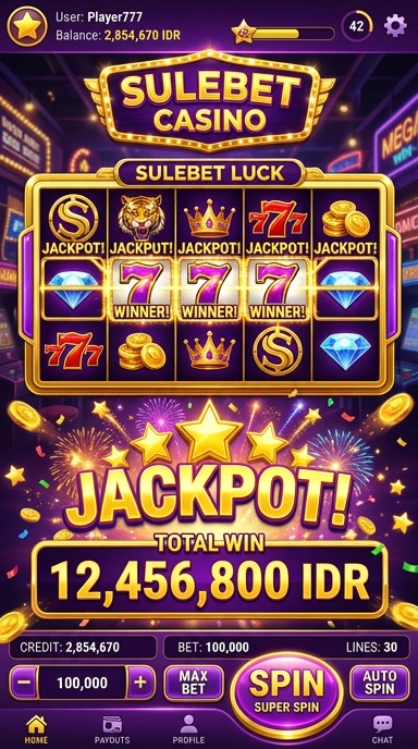 Tampilan halaman utama aplikasi sulebet yang intuitif.